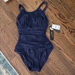 La Blanca Midnight Blue One Piece Swimsuit